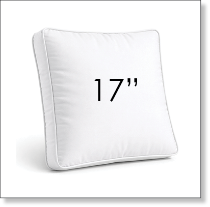 17" Square Boxed Outdoor Pillows - Custom Made To Order