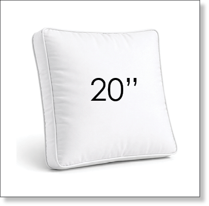 17" Square Boxed Outdoor Pillows - Custom Made To Order