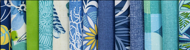 Outdoor Pillows Custom Made in Richloom Solairum Printed Polyester Fabrics