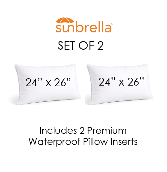 SET OF 2 - 24" X 26" rectangular  - Sunbrella® Outdoor Pillows