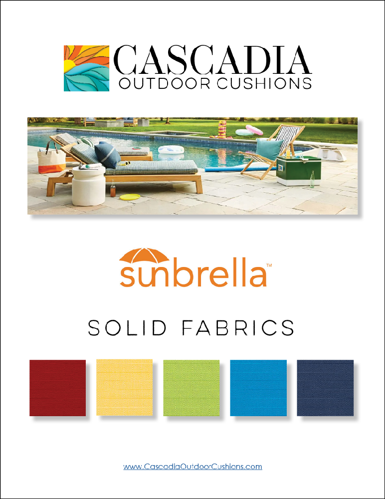 Sunbrella Solid Fabric Collection for Outdoor Cushions & Pillows