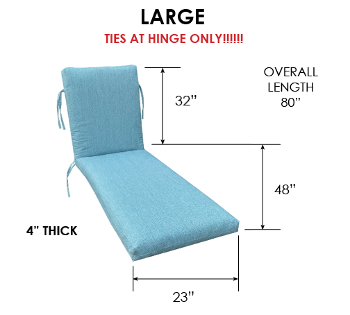 Chaise Lounge Replacement Cushion - Outdura Fabrics