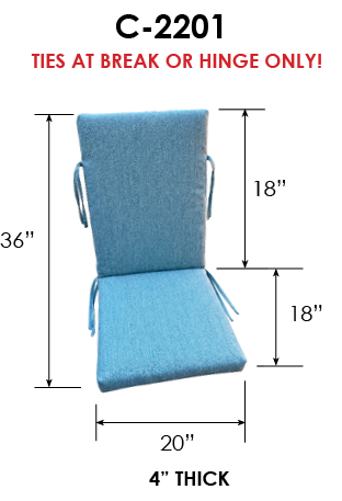 Premium Universal Patio Chair Cushions in Sunbrella Outdoor Fabrics