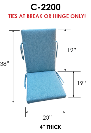 Premium Universal Patio Chair Cushions in Sunbrella Outdoor Fabrics