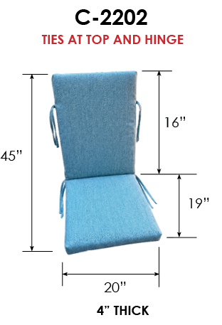 Premium Universal Patio Chair Cushions in Sunbrella Outdoor Fabrics