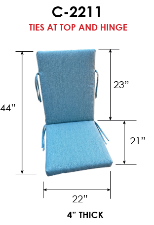 Premium Universal Patio Chair Cushions in Sunbrella Outdoor Fabrics