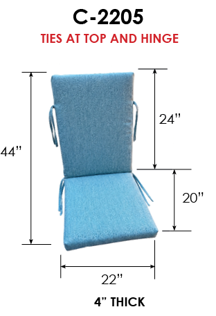 Premium Universal Patio Chair Cushions in Sunbrella Outdoor Fabrics