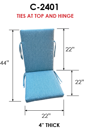 Premium Universal Patio Chair Cushions in Sunbrella Outdoor Fabrics