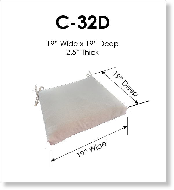 Universal outdoor dining chair seat pad 